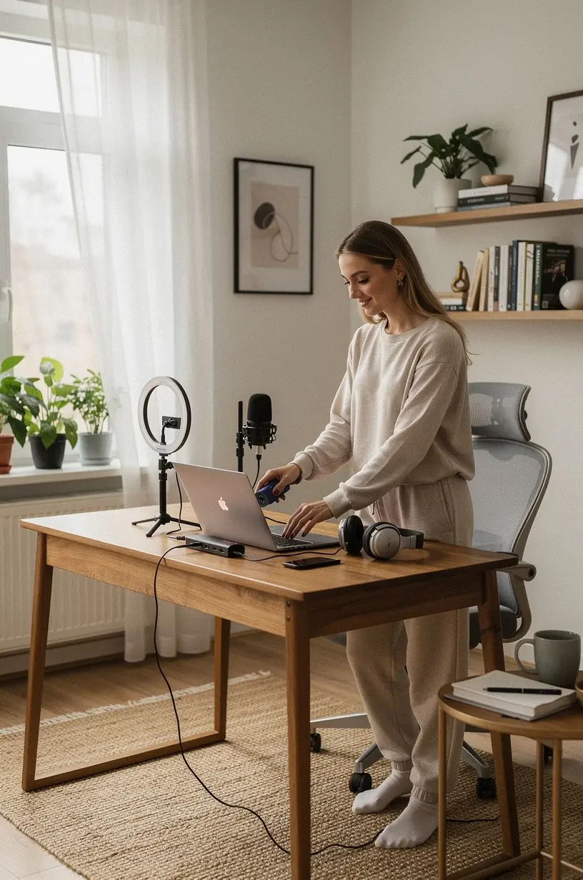 Business professionals managing digital assets efficiently